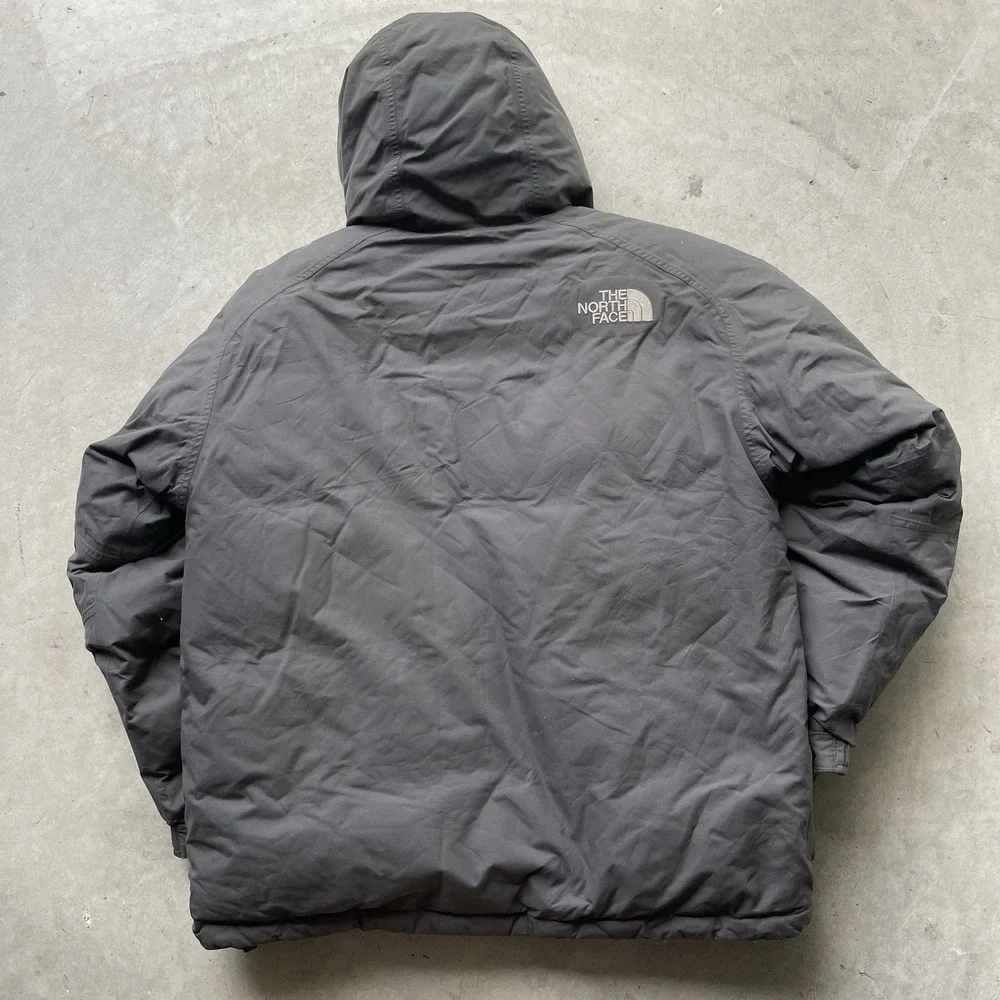 The North Face Men's Gray Down Insulated Hooded Puffer Jacket Size Medium